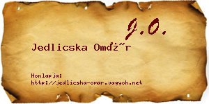 Jedlicska Omár névjegykártya